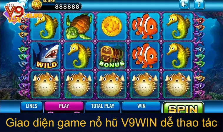Giao diện game nổ hũ V9WIN dễ thao tác