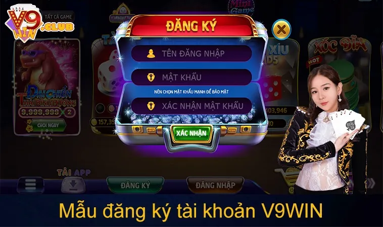 V9WIN – Link V9WIN.COM Chính Thức - Cổng Game Số 1 Châu Á 172 Mẫu đăng ký tài khoản trên website và app cổng game V9WIN