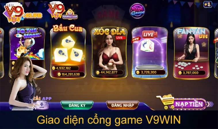 V9WIN – Link V9WIN.COM Chính Thức - Cổng Game Số 1 Châu Á 172 Giao diện cổng game V9WIN kèm số lượng người chơi đăng ký ấn tượng